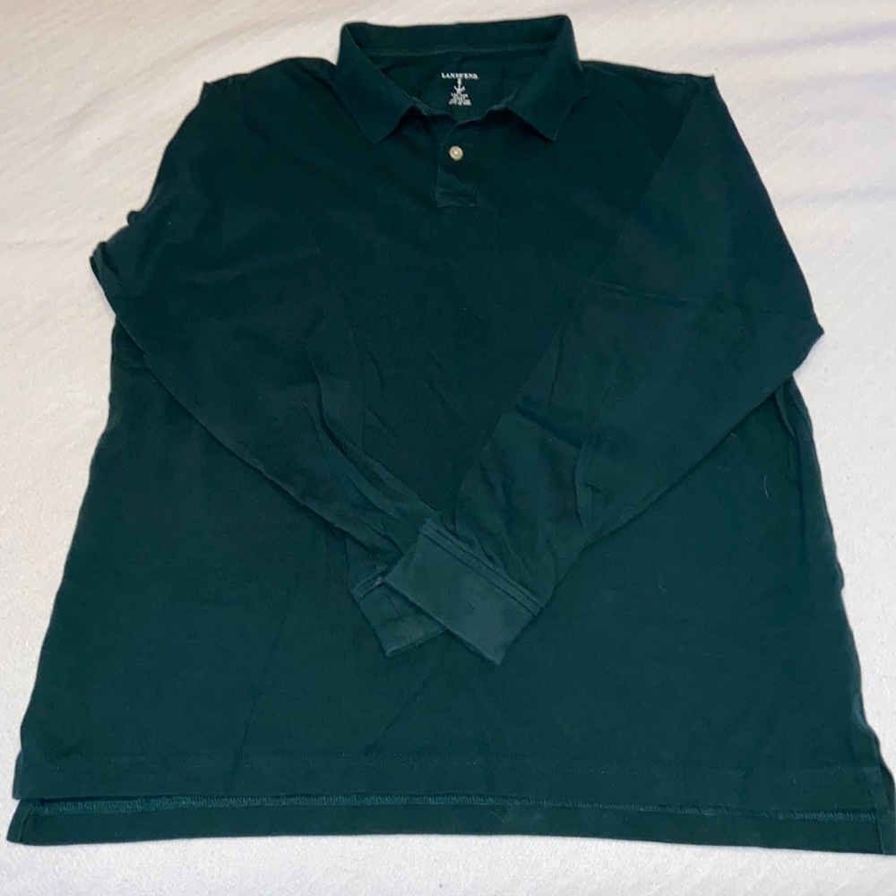 Boys Lands End L/S Polo shirt size XL Husky